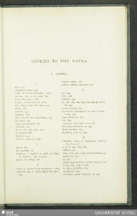 Index I. Greek