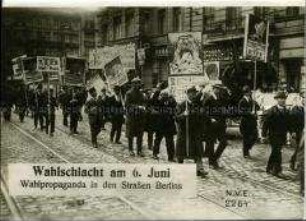Wahlwerbung der USPD zur Reichstagswahl 1920