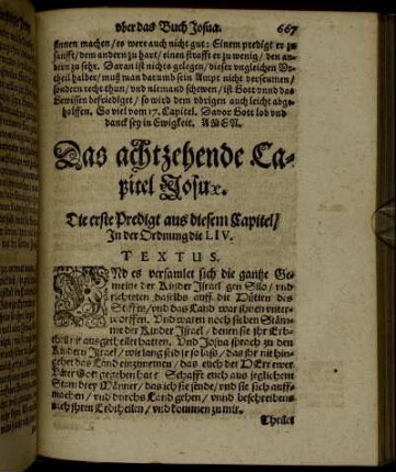 Das achtzehende Capitel Josuae.