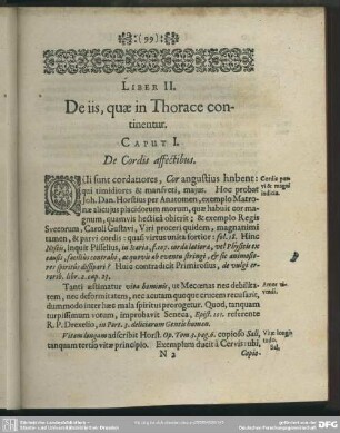 Liber II. De iis, quae in Thorace continentur