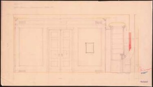 Haus Darré, Berlin-Dahlem Umbau: Speisezimmer Wandansicht 1:10
