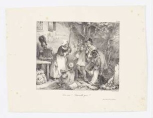 Grenadier und alte Dame, Blatt 13 der Folge "Lithographisches Album"