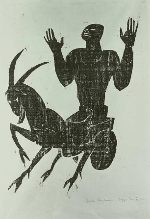 Porgy im Ziegengespann. Blatt V der Folge 'Porgy and Bess'