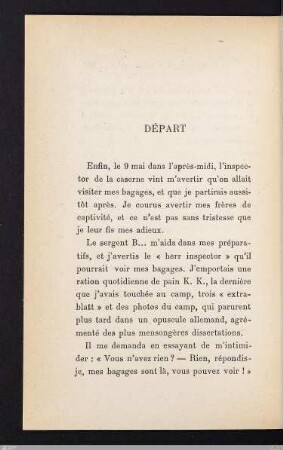 Départ