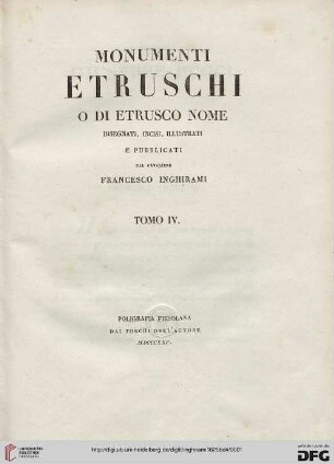 Band 4: Monumenti Etruschi o di Etrusco nome: Edifizi Etruschi