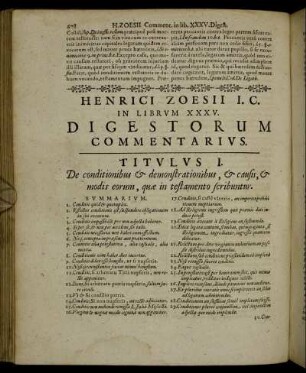 In Librum XXXV.
