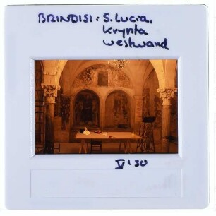 Brindisi, Kirche der Heiligen Dreifaltigkeit/ Santa Lucia : Krypta, Westwand