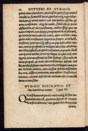 Guaiaci Descriptio Et eius inventio ac nomen. Caput VI.