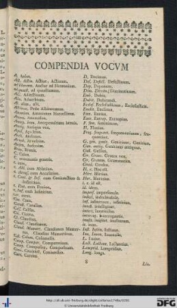 Compendia Vocum.