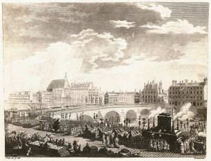 Französische Revolution 1789. Triomphe des Voltaire (1781). Aus: Tableau hist. de la Révol. franç..... Dresden: SLUB H.Gall.D7, Nr. 1