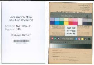 Entnazifizierung Richard Krekeler , geb. 23.11.1900 (Arzt)