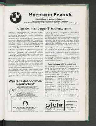 Klage des Hamburger Tierschutzvereins