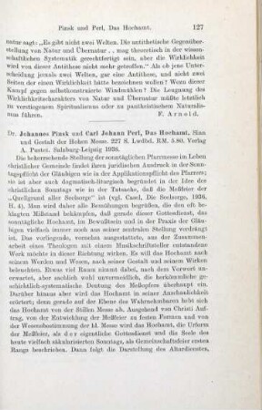 127-128 [Rezension] Pinsk, Johannes, Das Hochamt