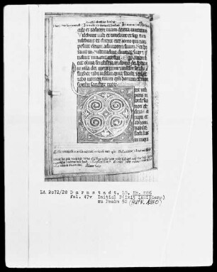 Psalterium — Initiale D (ixi insipiens), Folio 47 verso