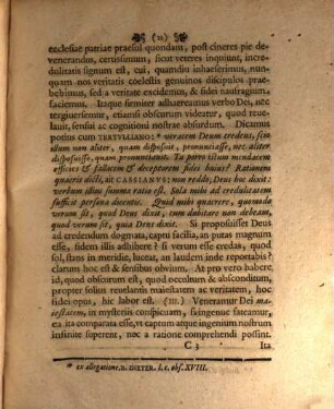 Exercitatio Theologica De Vsv Mysteriorvm Fidei In Praxi Vitae Christianae