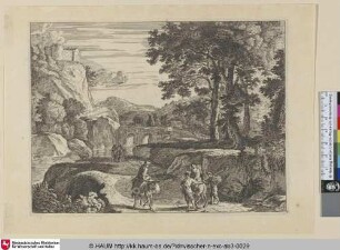 [Landschaft mit Flussbrücke]