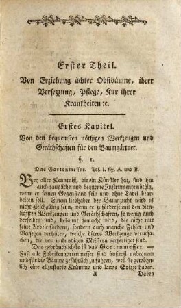 Handbuch über die Obstbaumzucht und Obstlehre : Mit 4 Kupfertaf. u. 1 Tab.