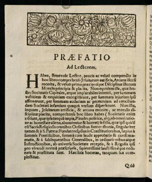 b3v-c1r, Praefatio. Ad Lectorem