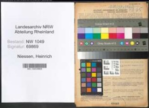 Entnazifizierung Heinrich Niessen , geb. 19.01.1893 (Arzt)
