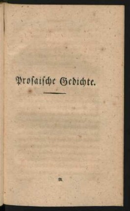 Prosaische Gedichte