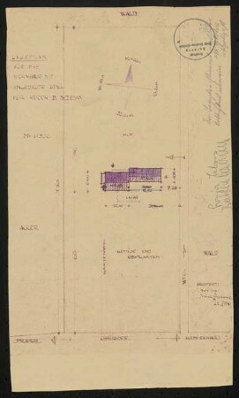 Ländliches Wohnhaus für Herrn Sczesny, Kolberg: Lageplan M 1:500