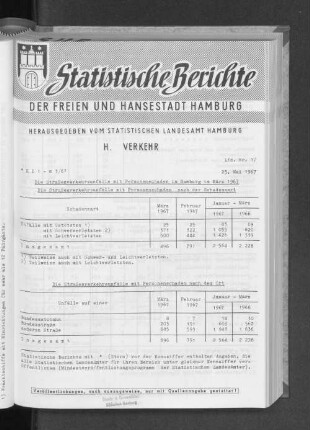 Die Straßenverkehrsunfälle mit Personenschaden in Hamburg im März 1967 : Lfd. Nr. 17