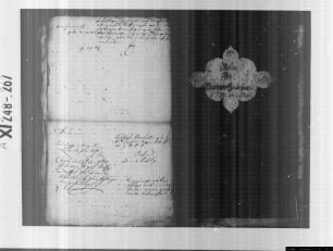 Amts-Rolle mit Verzeichnis der Bruderschaftsmitglieder