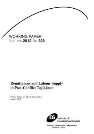 Remittances and labour supply in post-conflict Tajikistan