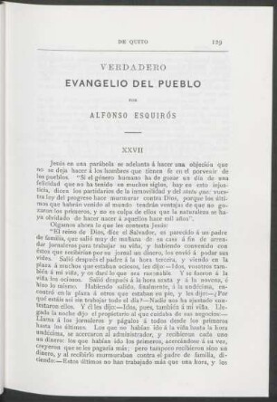 Verdadero Evangelio del Pueblo : XXVII