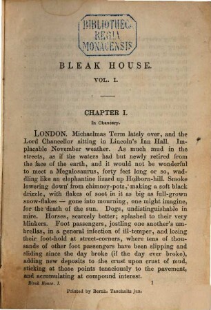 Bleak house : in four volumes, 1