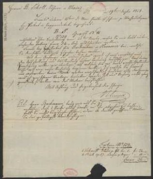 Brief an B. Schott's Söhne : 19.12.1828