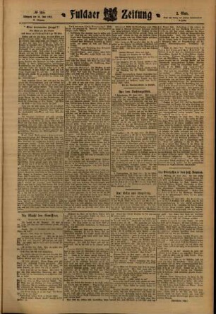 Zweite Ausgabe vom Mittwoch, den 28. Juni 1911.