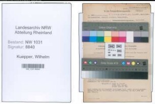 Entnazifizierung Wilhelm Kuepper , geb. 03.09.1883 (Betriebsleiter)