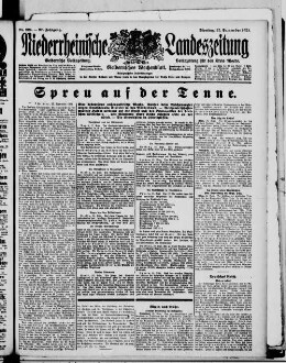 Niederrheinische Landeszeitung : Geldernsche Volkszeitung : Geldern'sches Wochenblatt : Volkszeitung für den Kreis Moers : erfolgreichstes Insertionsorgan in den Kreisen Geldern und Moers sowie in den Grenzbezirken der Kreise Cleve und Kempen