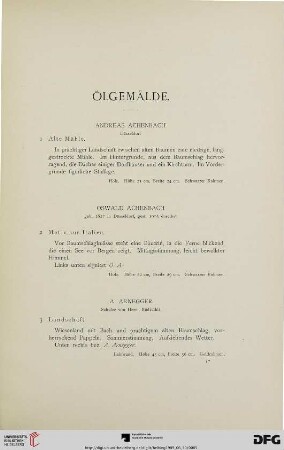 Ölgemälde (Nr. 1-178)