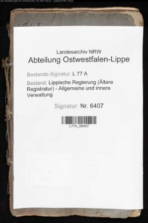 Grenze zwischen den Ämtern Varenholz und Schaumburg, Bd. 1