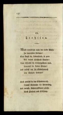 12. Frohsinn