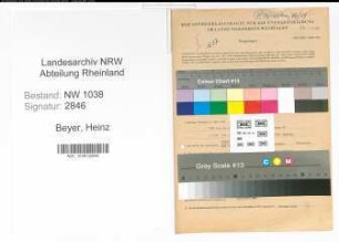 Entnazifizierung Heinz Beyer , geb. 20.03.1908 (Kaufmaennischer Angestellter)