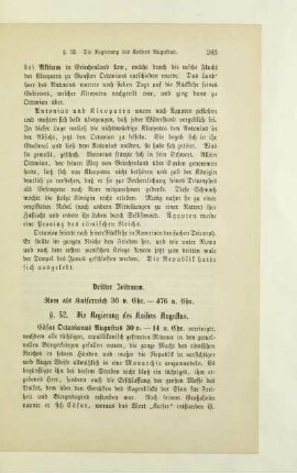 Dritter Zeitraum. Rom als Kaiserreich 30 v. Chr. - 476 n. Chr.