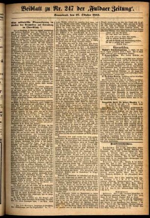 Ausgabe vom Samstag, den 27. Oktober 1883.