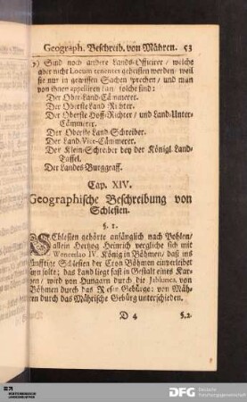 Cap. XIV. Geographische Beschreibung von Schlesien