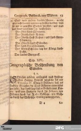 Cap. XIV. Geographische Beschreibung von Schlesien
