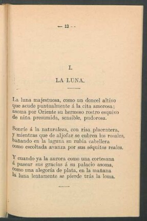 I. - La luna.