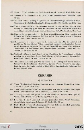 Keramik (Nr. 427-496)