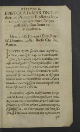 Epistola D. Martini Lutheri