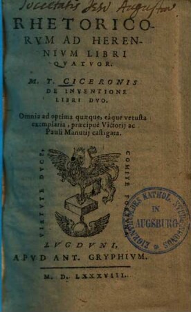 Rhetoricorum ad Herennium libri quatuor