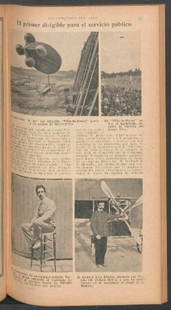 El primer dirigible para el servicio público : La conquista del aire