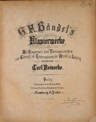 G. F. Händel's Klavierwerke