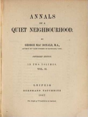 Annals of a quiet neighbourhood, 2