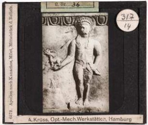 Milet: Apollon nach Kanachos, Mittelstück des Reliefs (Krüss-Nr. 6572)